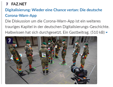 article "Wieder eine Chance vertan: Die deutsche Corona-Warn-App"